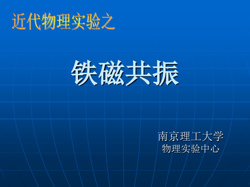 铁磁共振 PPT课件
