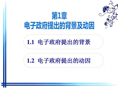 1章电子政府提出的背景及动因