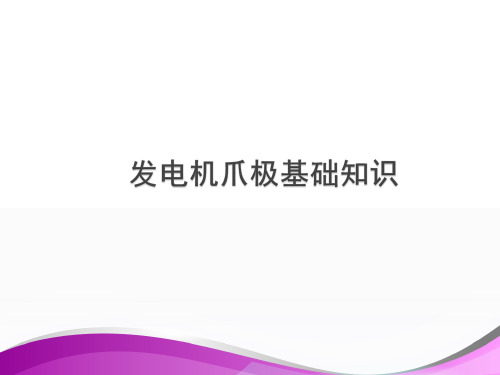发电机爪极基础知识