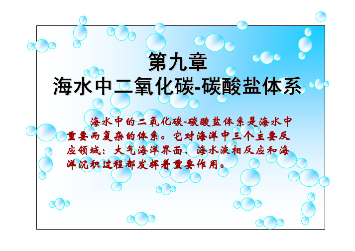 海水中二氧化碳-碳酸盐体系