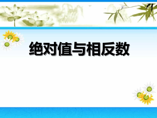 《绝对值与相反数》PPT课件2