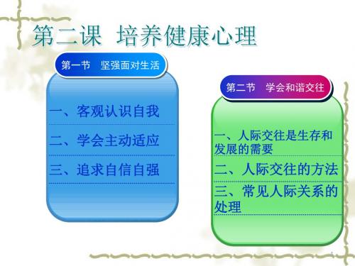 第二课1节坚强面对生活乐观面对人生