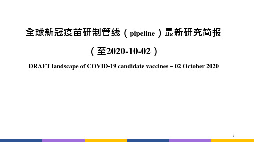 全球新冠疫苗研制最新研究简报