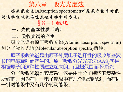 第八章 吸光光度法精品PPT课件
