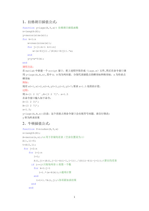 matlab程序运行修改版 二分法等等