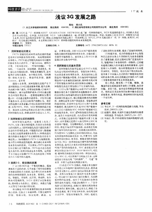 浅议3G发展之路