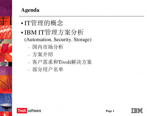 tivoli解决方案简介