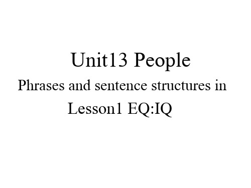 北师大版高中英语必修5Unit13 Lesson1 语言点 高中英语精品资源