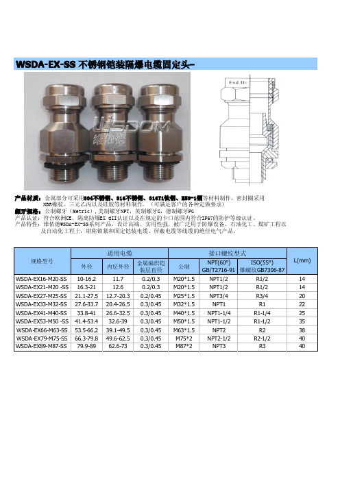 铠装防爆密封接头