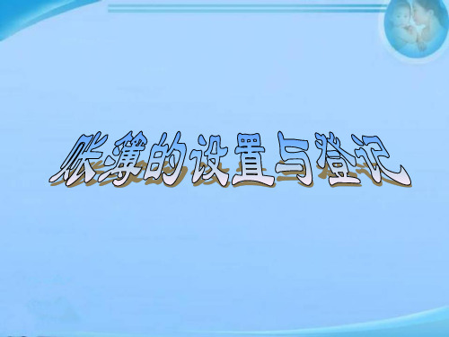 账簿的设置与登记(基础会计实训)  ppt课件