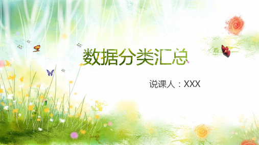 excel数据分类汇总说课ppt