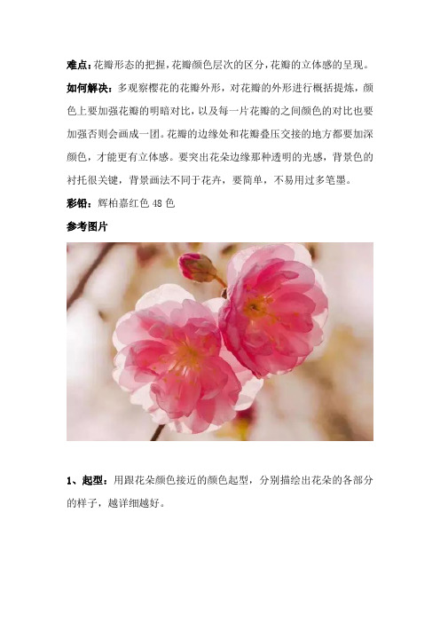 十分钟学会画彩铅樱花