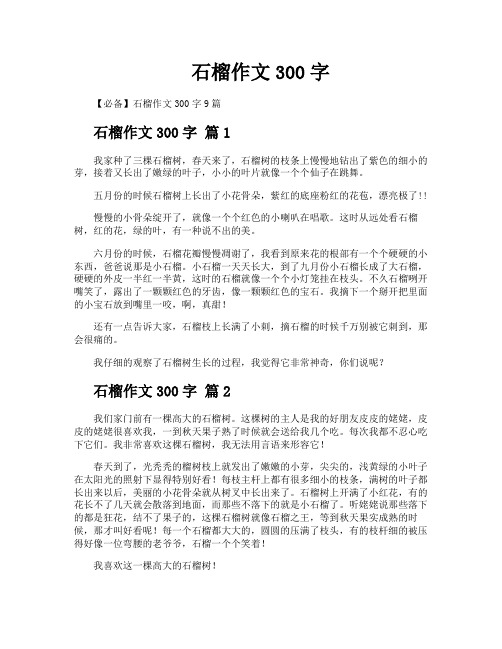 石榴作文300字