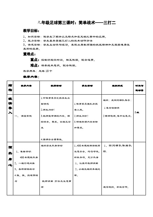 简单战术——三打二