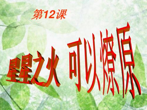 人教版初中历史八年级上册《12 星星之火,可以燎原》PPT课件 (1)