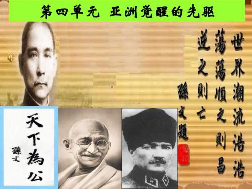 (2019版)高三历史亚洲觉醒的先驱