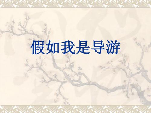 假如我是导游(原创)