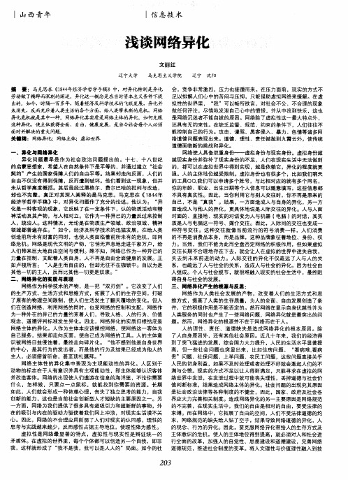浅谈网络异化