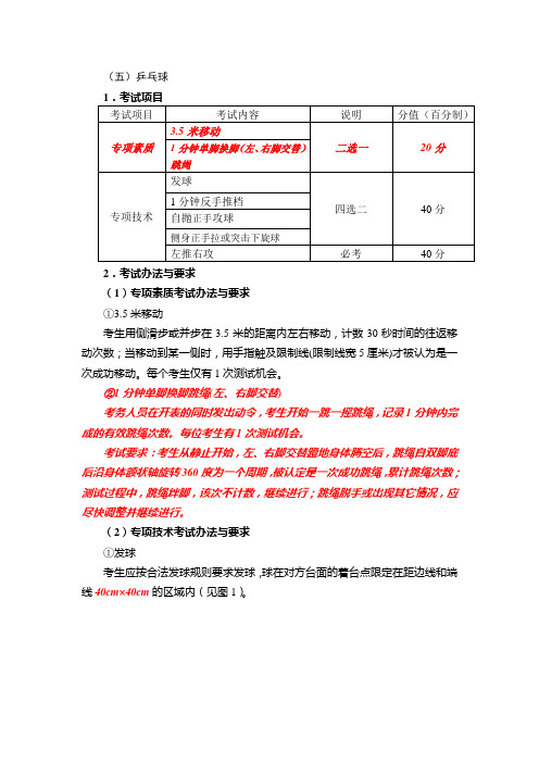 乒乓球评分标准