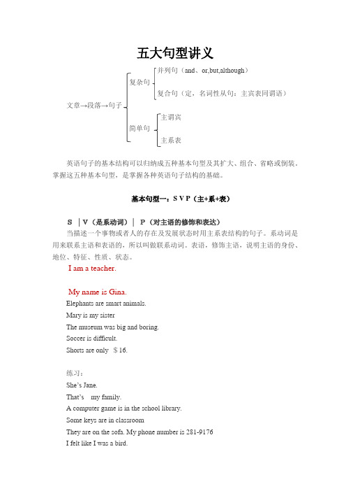 英语五大句型