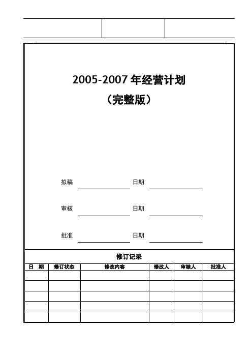 【管理】永泰地产2007年公司层面KPI备选指标20061226.doc