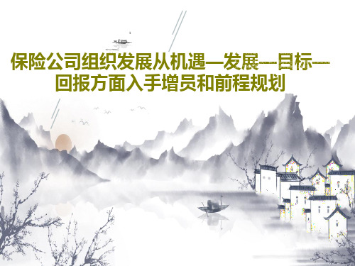 保险公司组织发展从机遇—发展—目标—回报方面入手增员和前程规划共36页PPT