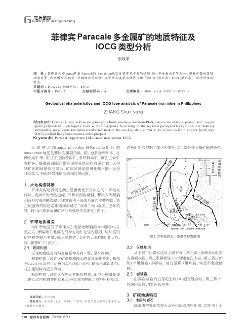 菲律宾Paracale多金属矿的地质特征及IOCG类型分析