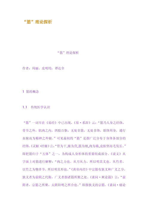 筋理论探析