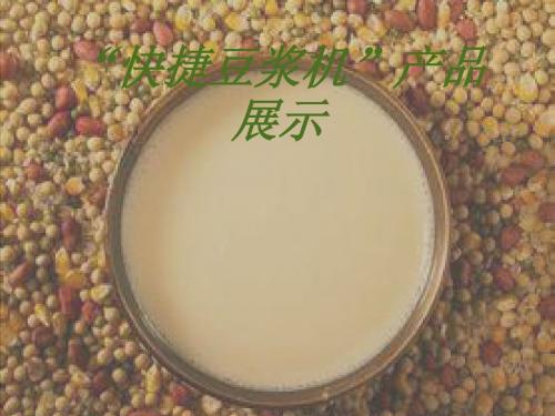 豆浆机产品策划ppt