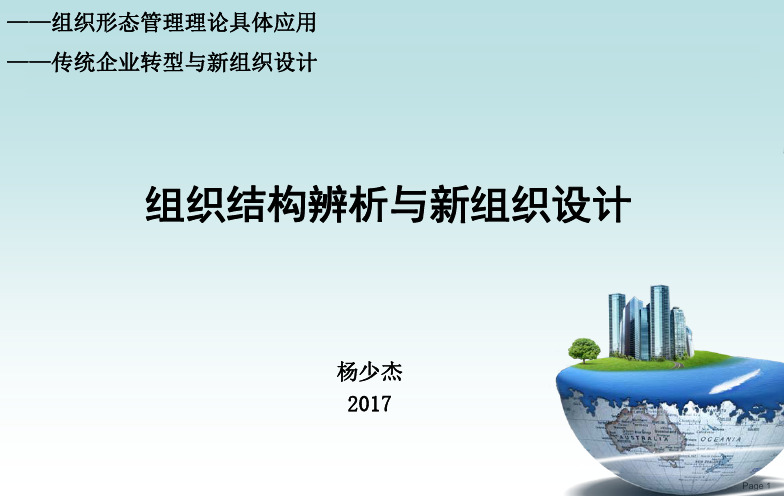 组织结构辨析与新组织设计(杨少杰)