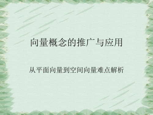 高中数学人教A版选修2-1第三章空间向量与立体几何阅读与思考向量概念的推广与应用教学课件共12张PPT含学案