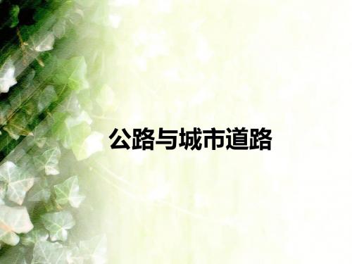 公路与城市道路.课堂展示
