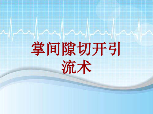 手术讲解模板：掌间隙切开引流术