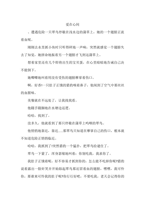 爱在心间-作文