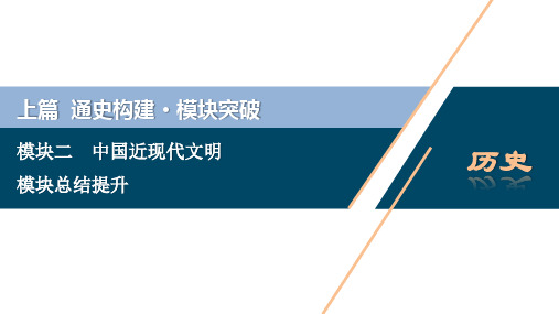 2020新课标高考历史二轮通史版课件：模块二中国近现代文明 总结提升— 中 外 关 联 总 结