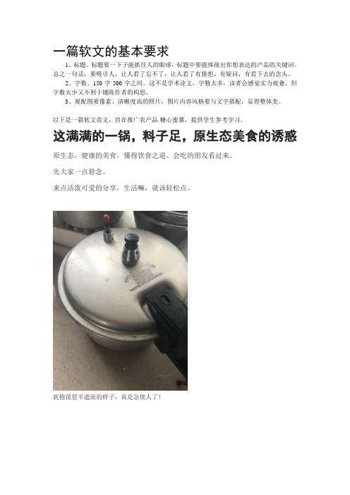 写作一篇精彩的网络软文的基本要求教学讲义