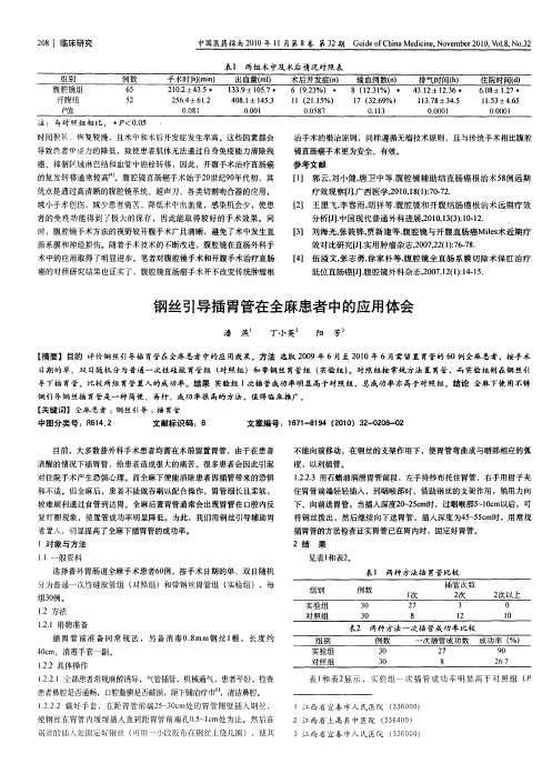 钢丝引导插胃管在全麻患者中的应用体会