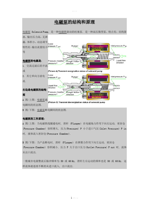 电磁泵的结构和原理