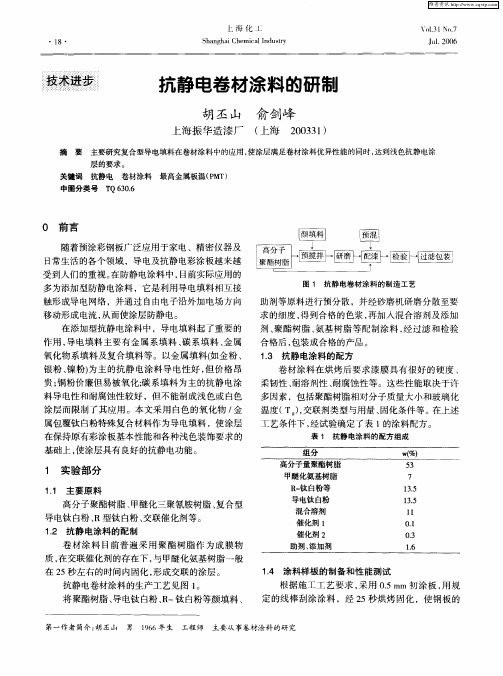 抗静电卷材涂料的研制