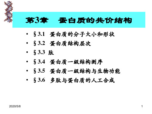 生物化学课件3_蛋白质的共价结构
