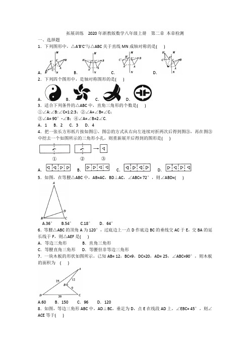 拓展训练  2020年浙教版数学八年级上册  第二章 本章检测附答案