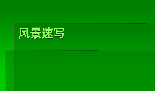 风景速写入门1