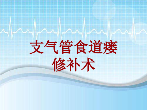 手术讲解模板：支气管食道瘘修补术