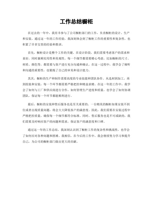 工作总结橱柜