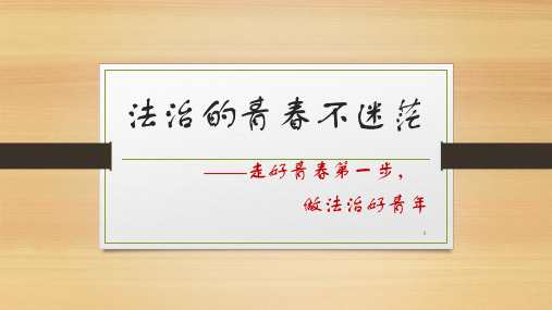 法制教育课ppt课件
