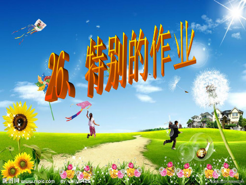 小学二年级语文下册《特别的作业》PPT课件