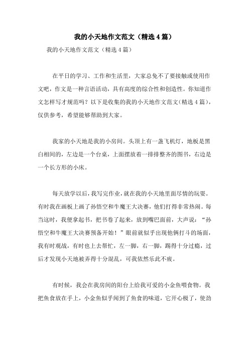我的小天地作文范文(精选4篇)