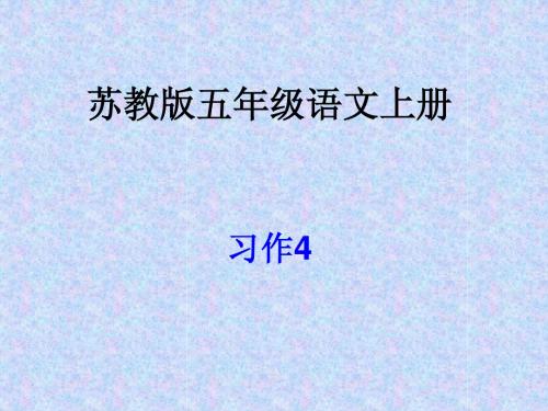 五年级语文上册习作四