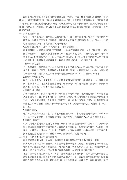 多肉植物的叶插教学,叶插要学会区分环境,不要盲目复制