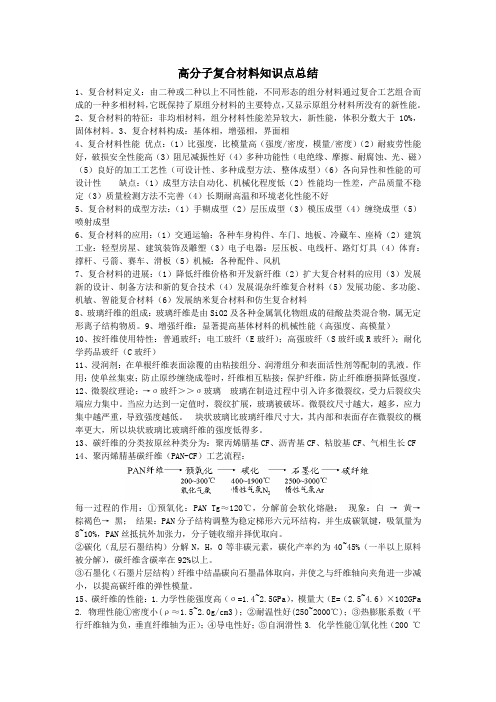 高分子复合材料知识点总结